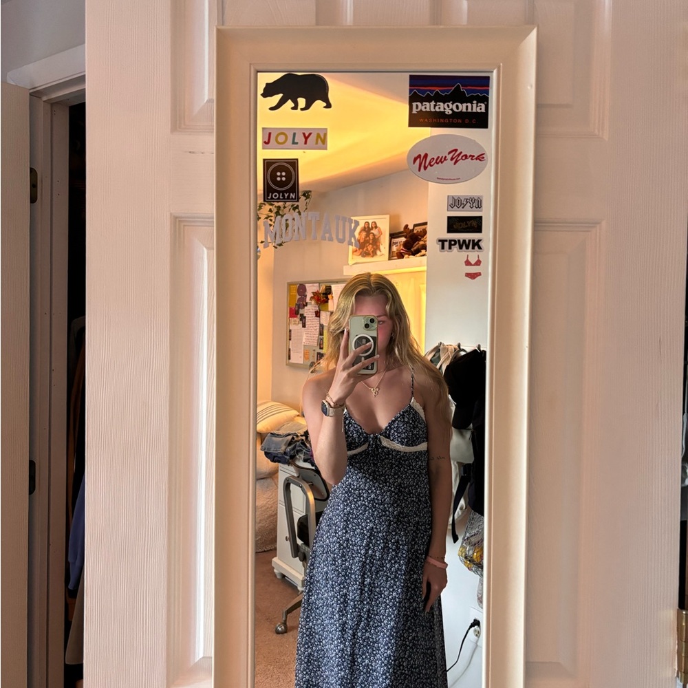 Pacsun Blue Floral Maxi Dress
